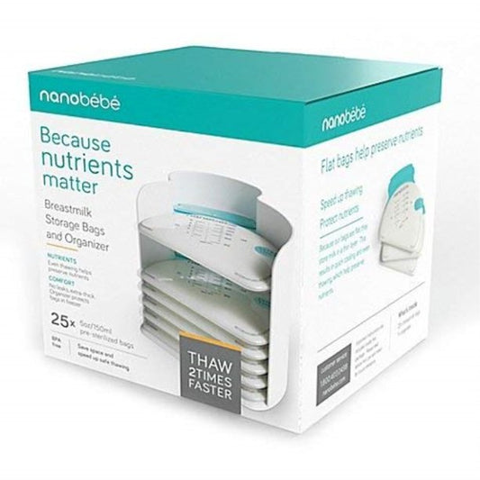 Bolsas para leche materna x 25 y Organizador Marca nanobebe